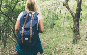 backpack, bag, woman